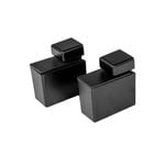 Flexi Storage Decorative Shelving Black Matte Rectangle Shelf Clip - 2 Pack