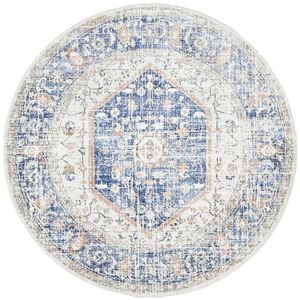 The Rug Connection Estate Lorissa Off White 150x150cm - Small Round Transitional Pet Friendly Indoor Rug