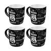 4x Nostalgic-art Ceramic Mug Route 66 Adventure Black And White Design 330ml