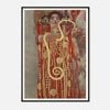 Galrie Gustav Klimt's Hygieia (1907) - Iconic Art Nouveau Print, Black Frame, 50 x 70cm (20 x 28inch)