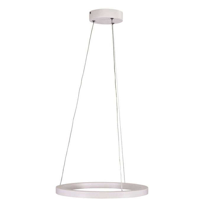 Oriel Lighting Nebula Modern Tricolour LED Halo Pendant Light White 40cm