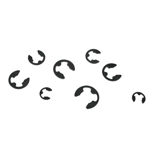 Pinnacle Black Assorted E Clips - 16 Pack - Bunnings Australia