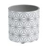 MODA 11.5cm Grey Geo Indoor Concrete Planter