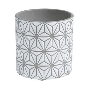 MODA 11.5cm Grey Geo Indoor Concrete Planter