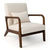 Costway Accent Lounge Chair Upholstered Single Sofa Beige