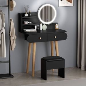 Alfordson Dressing Table Set Black