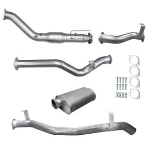 Ignite Exhausts Turbo Back For Toyota Landcruiser 79 Series V8 S/cab 3" Cat & Muffler Raw Aluminised Steel