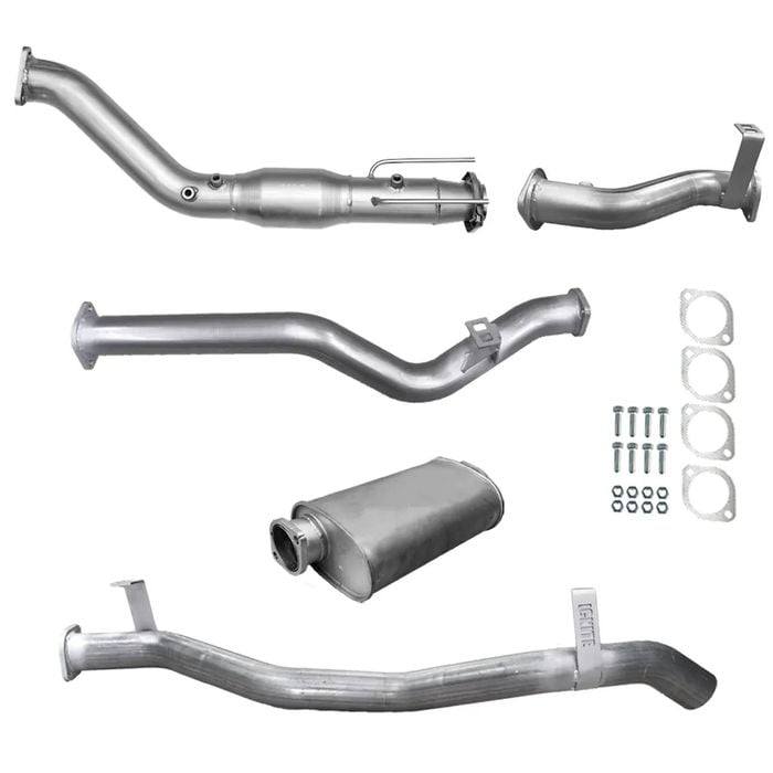 Ignite Exhausts Turbo Back For Toyota Landcruiser 79 Series V8 S/cab 3" Cat & Muffler Raw Aluminised Steel