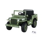 Rigo Ride On Car Jeep Kids Military  12V Green