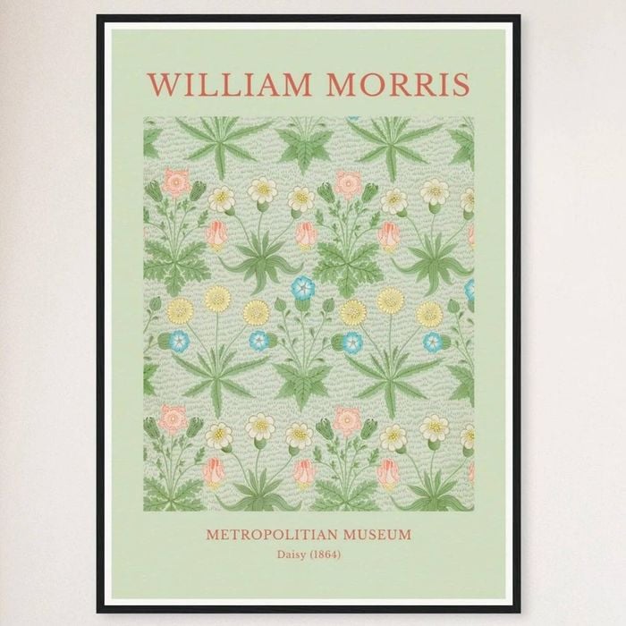 Galrie William Morris Daisy Print from Metropolitan Museum - Timeless Elegance (1864), Black Frame, 50 x 70cm (20 x 28inch)