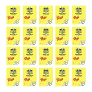 20x Spirax 161 Writing Book 33.5x24cm 64 Pages 18mm Dotted Thirds Yellow