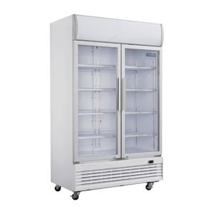 Polar G-series Hinged Door Upright Display Cooler With Light Box 950ltr - Commercial Drink Fridges (ge580-a)