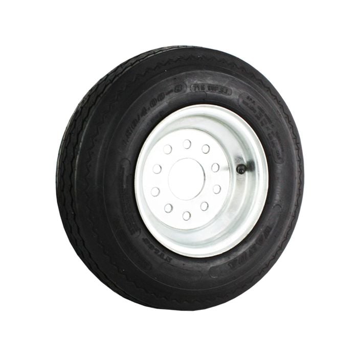 Sunrise Trailer Wheel 8 X 3.75" Ford/ht 4.8/4.00 Tyre Galvanised - Wrtf8g