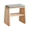 Natural Signature 450mm Raw Natural Shoe Rack with Cosmo Brown Seat Cushion