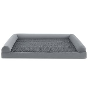 Costway 122cm Foam Dog Bed Puppy Sofa Waterproof Pet Cushion Couch Grey