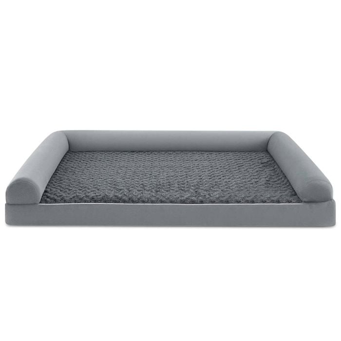 Costway 122cm Foam Dog Bed Puppy Sofa Waterproof Pet Cushion Couch Grey