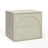 Aurora 2 Drawer Arch Bedside Table in Putty Oak