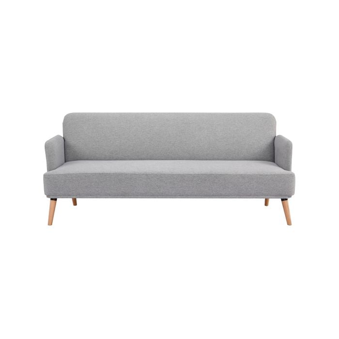 Merlin 3 Seater Sofa Futon Bed Fabric Lounge Couch - Grey