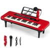 Costway 37-key Kid Electronic Piano Keyboard W/music Stand Musical Toy Red