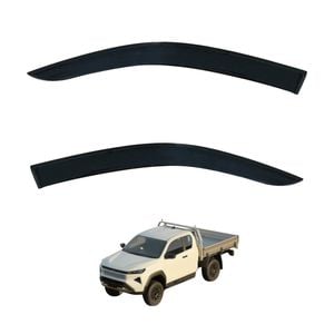 AUSGO Injection Weather Shields for Toyota Hilux Extra Cab 2025-Onwards Front 2PCS Weathershields Window Visors Wind Deflectors