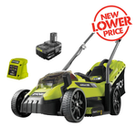 Ryobi 18V ONE+ 33cm Lawn Mower 4Ah Kit