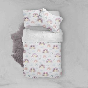 3D Rainbow Pattern Quilt Cover Set Bedding Set Pillowcases 111