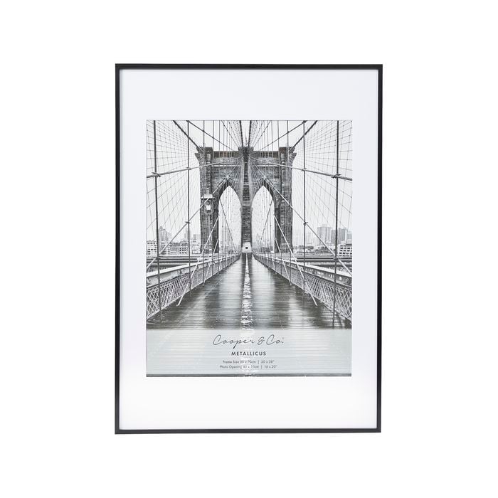 Cooper & Co. 50x70cm Mat to 40x50cm Black Premium Metallicus Photo Frame