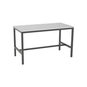 Olg Axis Bar Leaner 4 Leg Black Frame White Top L1200mm X W750mm