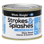 White Knight 100ml Sky Blue Strokes And Splashes Paint