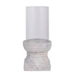 Amalfi Cara Candleholder Large White & Grey 14.5x14.5x31.5cm