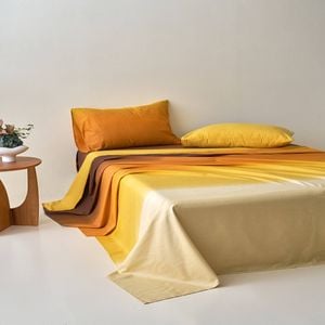 Yellow Ombre 100% Cotton Bedding Sheet Set - Queen Size
