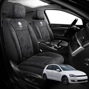 Australian Goose Edition Front Seat Covers for Volkswagen Golf 2013 - 2021 Hatch/Wagon (MK7) - Suede, Universal Fit - Black