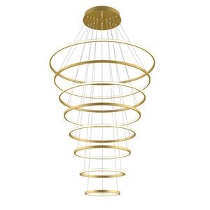 Vencha Crown 8 Ring LED Pendant Light - Gold (3000K)