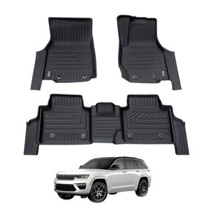AUSGO Car Floor Mats for Jeep Grand Cherokee L WL Series 7-Seat 2021-Onwards All-Weather Floor Liners