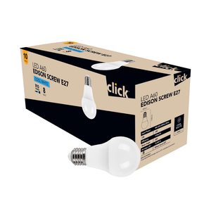Click A60 ES LED 810lm Cool White 8W Globe - 10 Pack