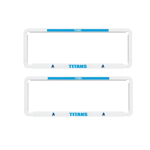 2x OFFICIAL NRL Gold Coast Titans Car Number Plate Frame Cover Surround