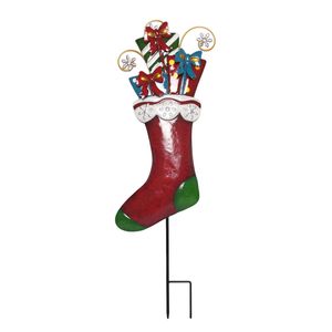 75cm Red Festive Stocking Decoration Outdoor Stake