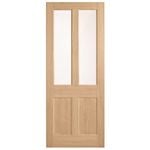 Corinthian 2040 x 820 x 40mm Entrance Door Blonde Oak Opaque Glass AWO7G