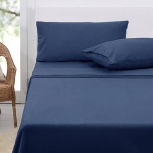 Bloomington Polar Fleece Sheet Set King 36cm Wall with King Pillowcases Midnight Blue