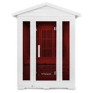 Regen8 Trio Outdoor - 3 Person 2620w Infrared Sauna In White