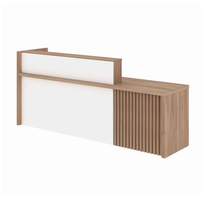 Modern Furniture KNOX 240cm Reception Desk Right Panel - Oak