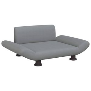 vidaXL Dog Bed Dog Sofa Padded Foam Puppy Cat Bed Pet Supply Light Grey Fabric