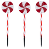 Arlec 46cm Battery Operated Candy Swirl Stake Light - Pack of 3