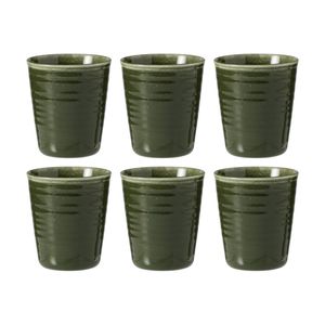 6PK Ecology Ottawa Stoneware Latte Cup Rustic Mug Moss Green 250ml