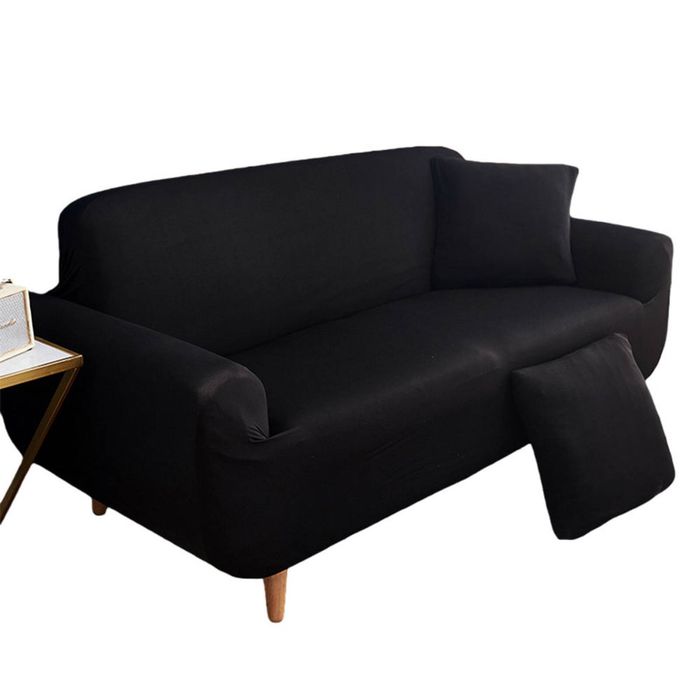 Catzon 2 Seater Stretch Sofa Cover Non-slip Polyester Printing Elastic Bottom