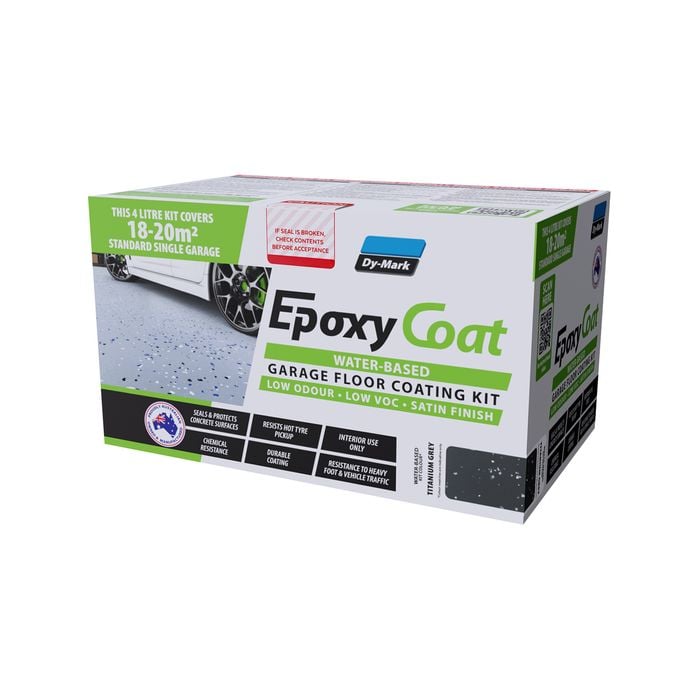 Dy-Mark 4L Titanium Grey Water-Based Epoxy Coat Garage Floor Kit