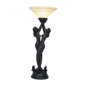 G&g Twin Mermaid Art Deco Table Lamp