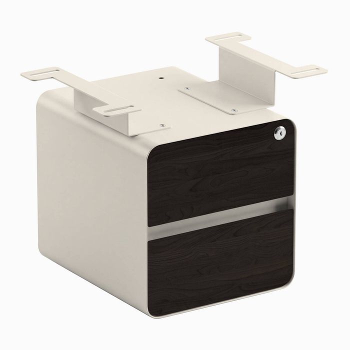 Desky Minimal Under Desk Cabinet Wheat Frame