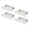 Oikiture Bed Frame Trundle Storage Metal Drawers Set of 4 White