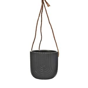 Eden 146 x 143mm Black Indoor Hanging Rainbow Pot - Black